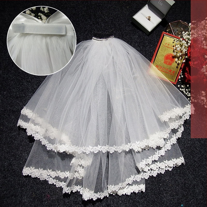 Νυφικό αξεσουάρ κεφαλής με βέλο — μοντέρνο μινιμαλιστικό στυλ για ζευγάρι, μάρκα Unique, Χειμώνας 2022