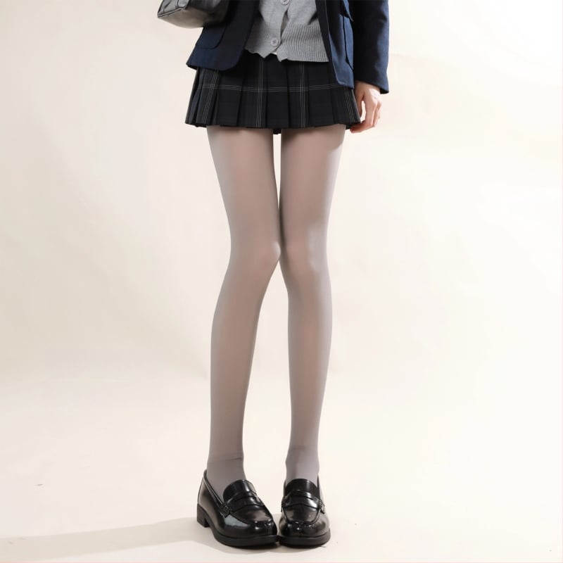 JK-stílusú bélelt harisnya fleece-béléssel, vastag téli harisnya nőknek (fleece-bélés, vastagság, téli meleg, JK-stílus, lábfejjel)