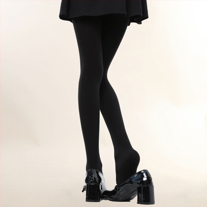 JK-stílusú bélelt harisnya fleece-béléssel, vastag téli harisnya nőknek (fleece-bélés, vastagság, téli meleg, JK-stílus, lábfejjel)