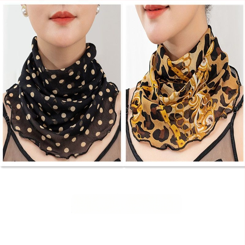 Nyakmelegítő sál poliészterből, chiffon béléssel, normál szélesség, Pure Desire stílus, tavasz 2022