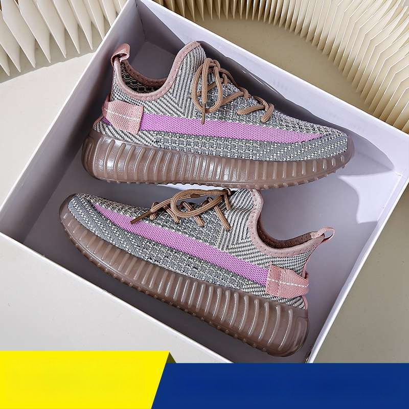 Γυναικεία casual παπούτσια για βόλτες: ελαφριά, διαπνέοντα, άνω μέρος από ελαστικό ύφασμα, μεσαίο ύψος, κορδόνια