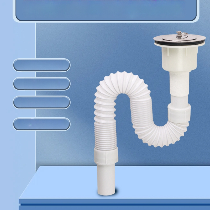 Univerzálny odtokový set pre mop drez a rôzne umývadlá, odtoková trubka typu P, CE certifikát, univerzálny súbor príslušenstva
