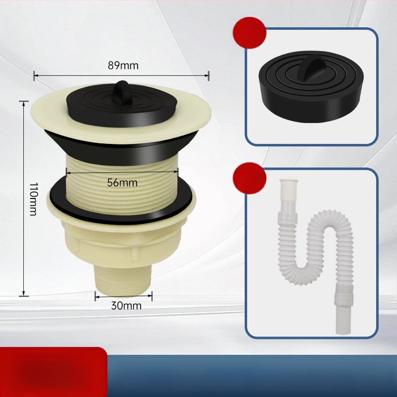 Univerzálny odtokový set pre mop drez a rôzne umývadlá, odtoková trubka typu P, CE certifikát, univerzálny súbor príslušenstva