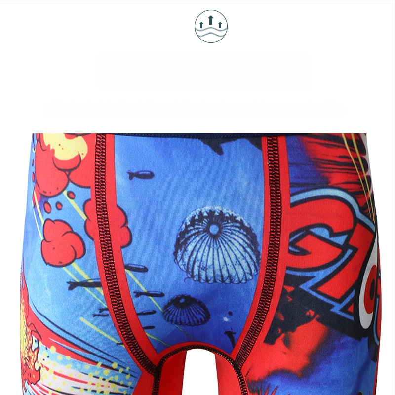 Boxeri pentru copii băieți din poliester, imprimeu cu rechin desen animat, talie medie, pentru copii 3-8 ani, sezon iarnă 2025, 90% poliester