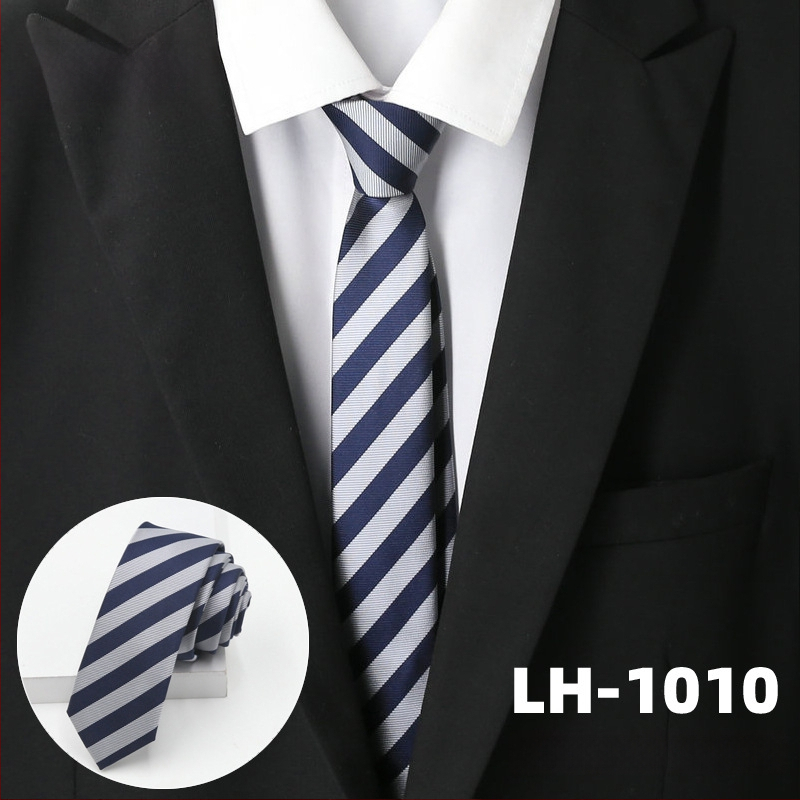 Γραβάτα για άνδρες, ζακάρτ ύφανση με ρίγες, στυλ βέλους, επένδυση πολυεστέρας