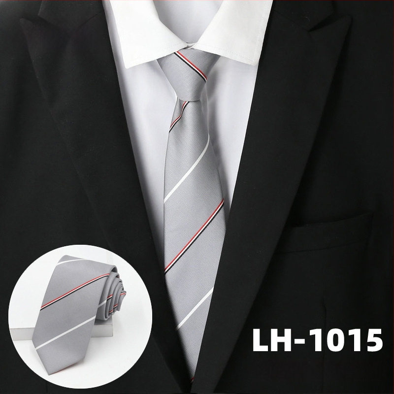 Γραβάτα για άνδρες, ζακάρτ ύφανση με ρίγες, στυλ βέλους, επένδυση πολυεστέρας