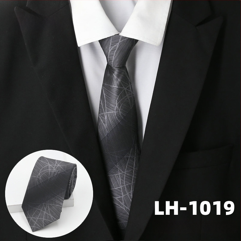 Γραβάτα για άνδρες, ζακάρτ ύφανση με ρίγες, στυλ βέλους, επένδυση πολυεστέρας