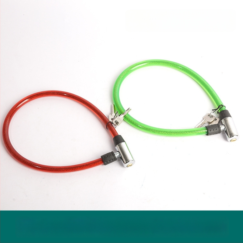 Oakman kábelzár, modell Wire lock, anyag: vas és PVC, kerékpárok, elektromos járművek és motorkerékpárok számára