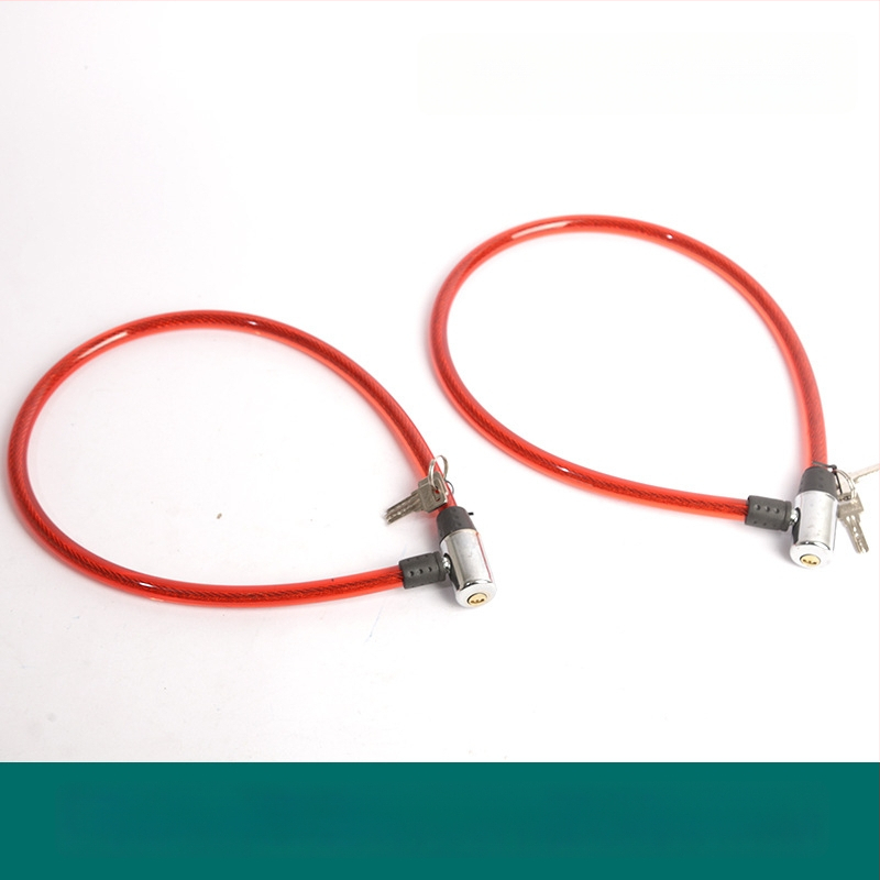 Oakman kábelzár, modell Wire lock, anyag: vas és PVC, kerékpárok, elektromos járművek és motorkerékpárok számára