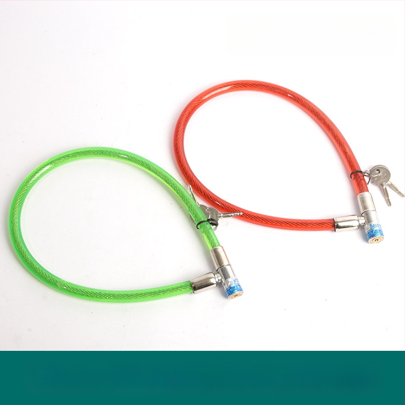 Oakman kábelzár, modell Wire lock, anyag: vas és PVC, kerékpárok, elektromos járművek és motorkerékpárok számára