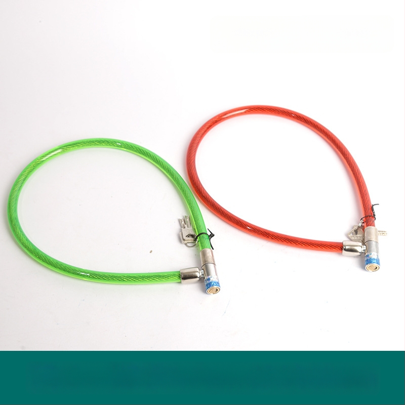 Oakman kábelzár, modell Wire lock, anyag: vas és PVC, kerékpárok, elektromos járművek és motorkerékpárok számára