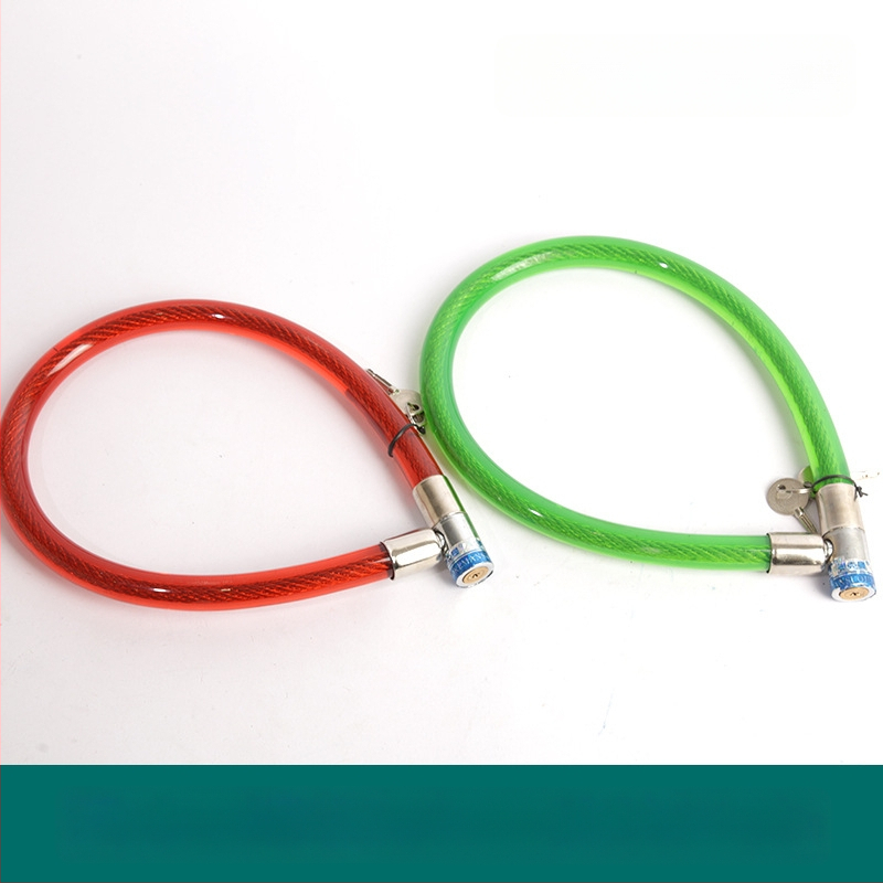 Oakman kábelzár, modell Wire lock, anyag: vas és PVC, kerékpárok, elektromos járművek és motorkerékpárok számára