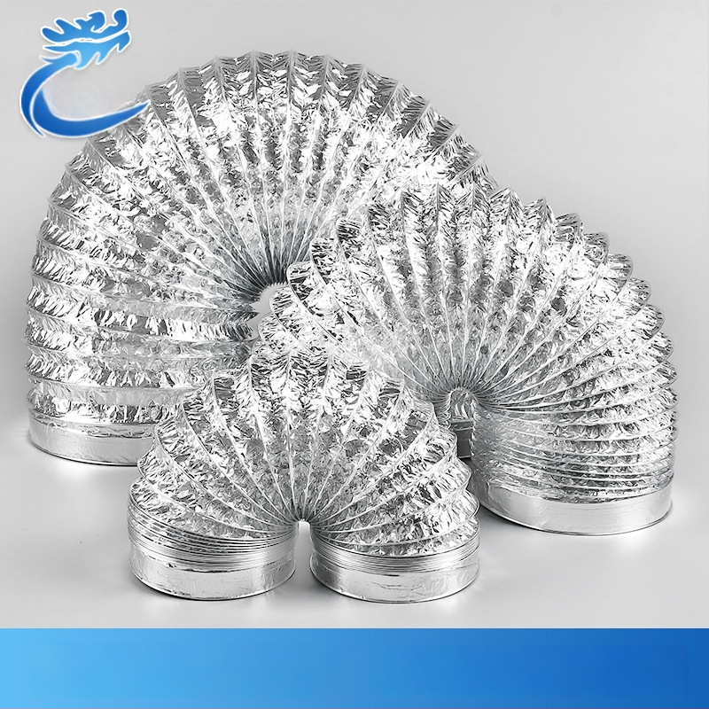 Телескопична двупластова дебела вентилационна тръба с алуминиево фолио за кухня и баня