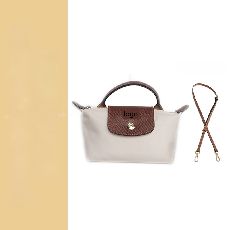 Μίνι τσάντα με φόρμα dumpling, καμβάς, αστικός απλός στυλ, φερμουάρ, επένδυση Oxford