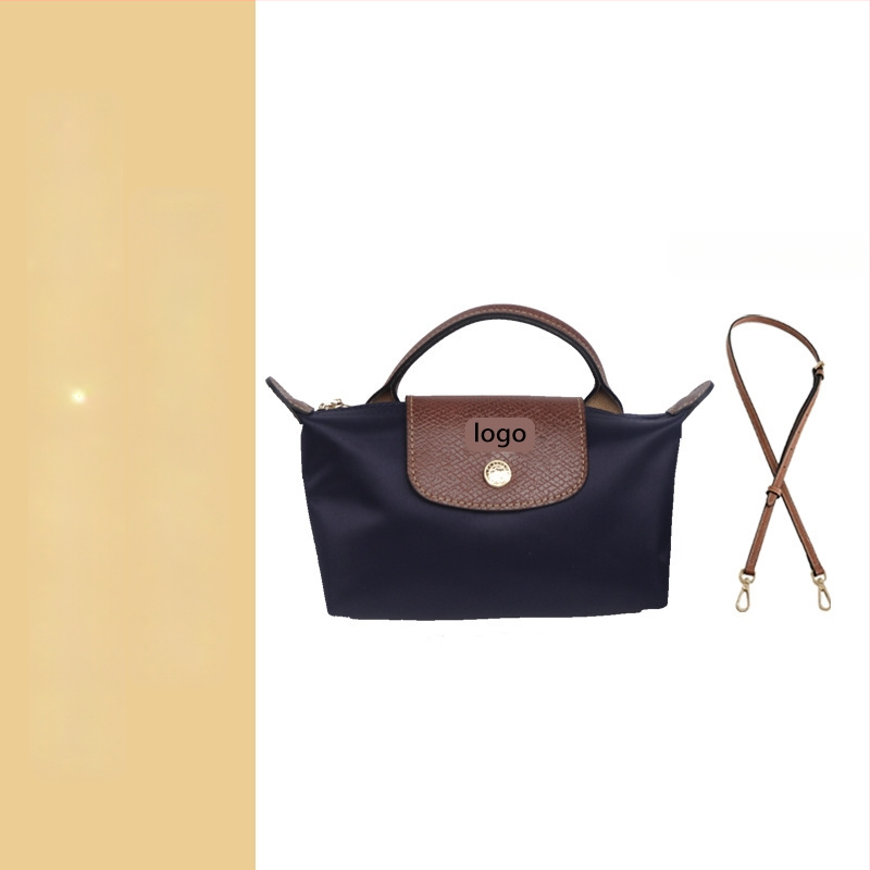 Μίνι τσάντα με φόρμα dumpling, καμβάς, αστικός απλός στυλ, φερμουάρ, επένδυση Oxford