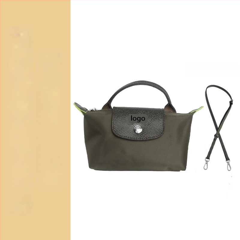 Μίνι τσάντα με φόρμα dumpling, καμβάς, αστικός απλός στυλ, φερμουάρ, επένδυση Oxford