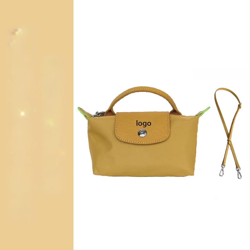 Μίνι τσάντα με φόρμα dumpling, καμβάς, αστικός απλός στυλ, φερμουάρ, επένδυση Oxford