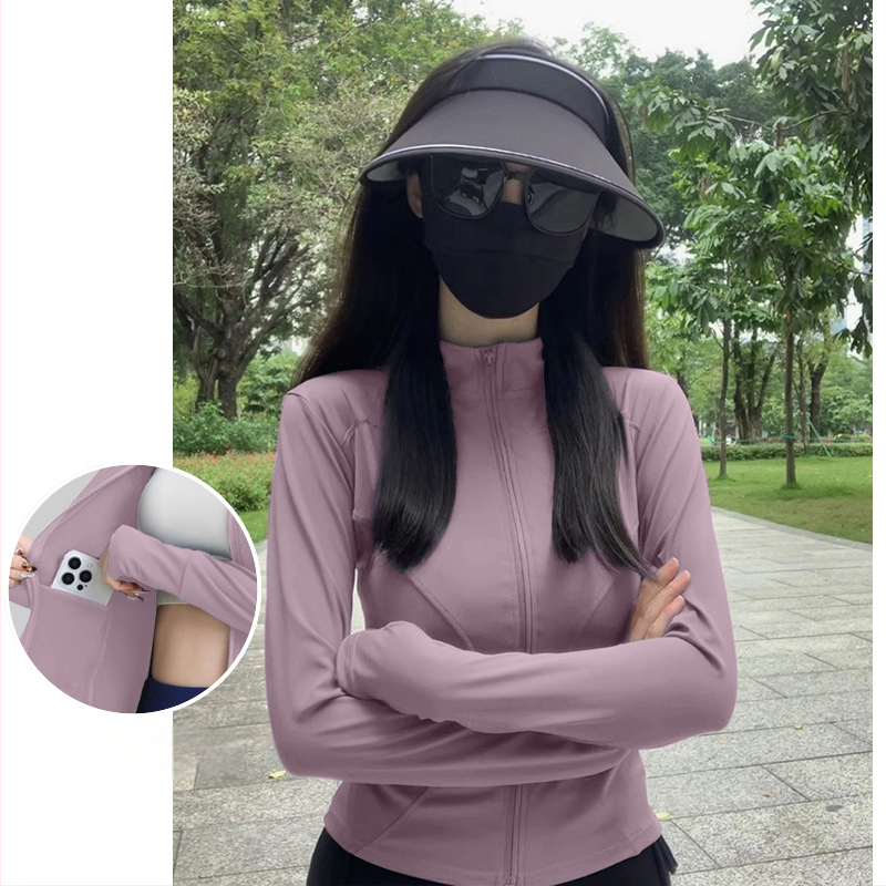 Dámsky UV ochranný kardigan, štíhla silueta, krátka bunda, polyester, rýchloschnúci, UPF50+