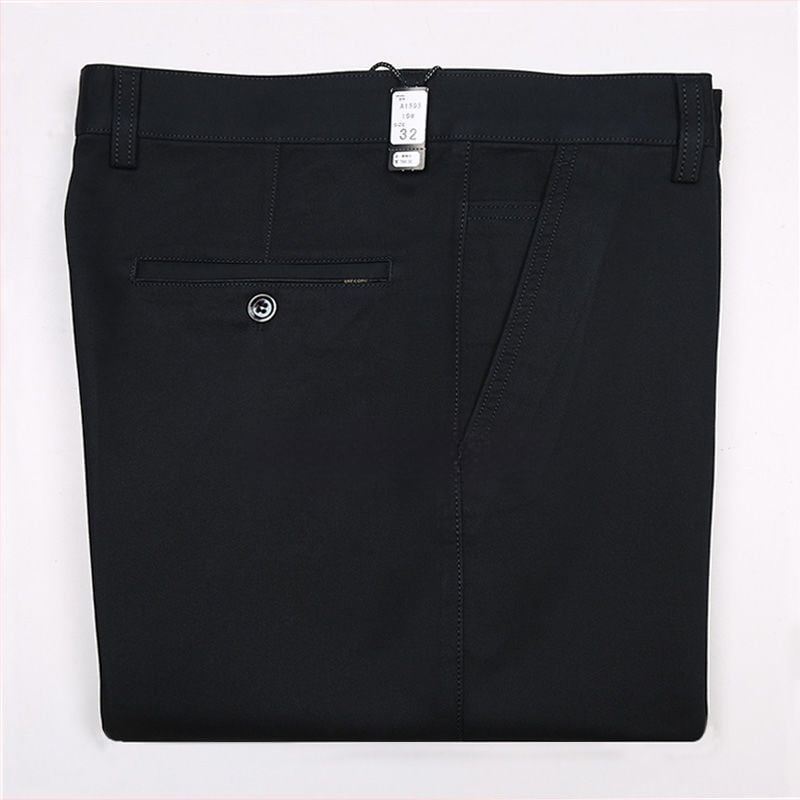 Ανδρικά casual παντελόνια με ψηλόμεση γραμμή και ίσια εφαρμογή, ελαστικό ύφασμα Modal (υψηλή ελαστικότητα; ύφασμα Modal; άνοιξη)