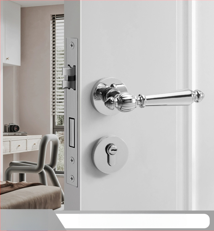 Sada kľučiek pre interiérové dvere, delený dizajn, zliatina zinku, model F15-B30, hrúbka dverí 35–50 mm, prispôsobenie