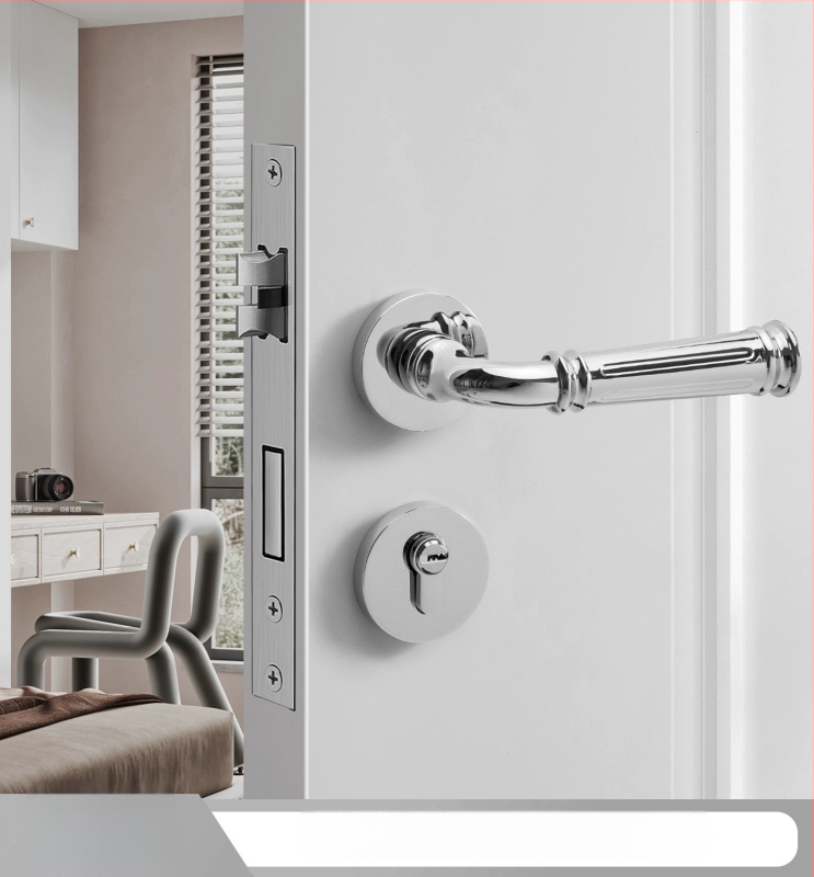 Sada kľučiek pre interiérové dvere, delený dizajn, zliatina zinku, model F15-B30, hrúbka dverí 35–50 mm, prispôsobenie