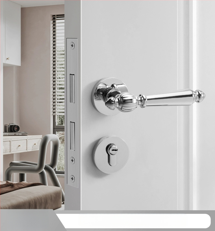 Sada kľučiek pre interiérové dvere, delený dizajn, zliatina zinku, model F15-B30, hrúbka dverí 35–50 mm, prispôsobenie