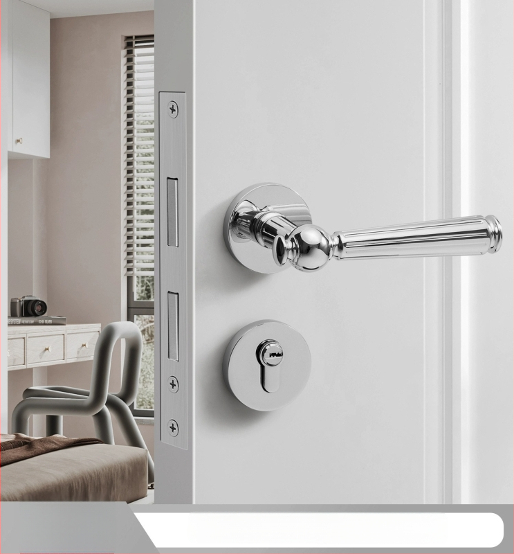 Sada kľučiek pre interiérové dvere, delený dizajn, zliatina zinku, model F15-B30, hrúbka dverí 35–50 mm, prispôsobenie