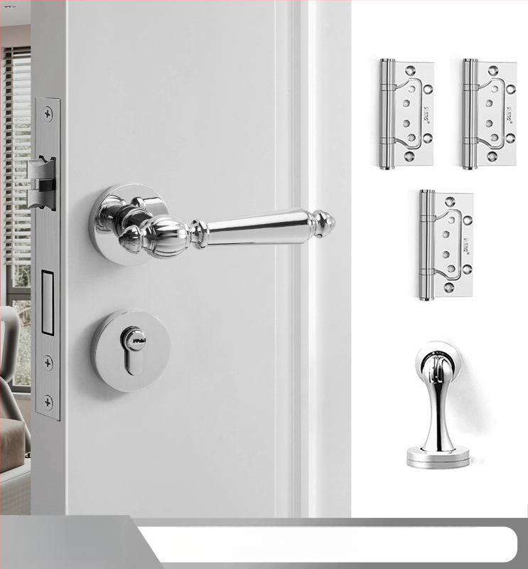 Sada kľučiek pre interiérové dvere, delený dizajn, zliatina zinku, model F15-B30, hrúbka dverí 35–50 mm, prispôsobenie