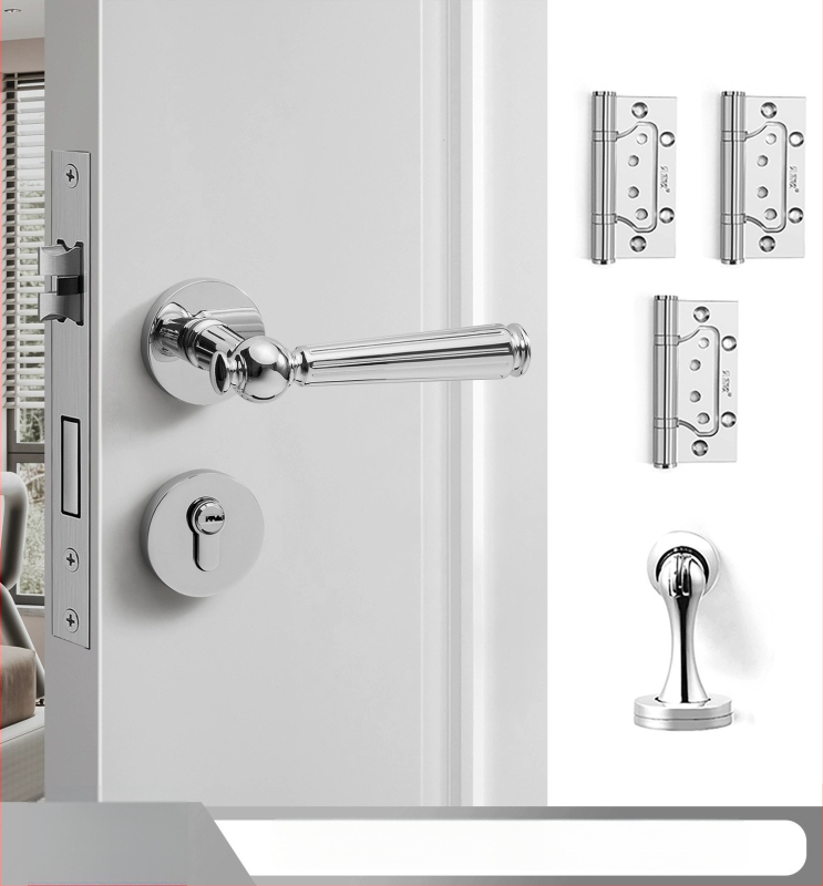 Sada kľučiek pre interiérové dvere, delený dizajn, zliatina zinku, model F15-B30, hrúbka dverí 35–50 mm, prispôsobenie