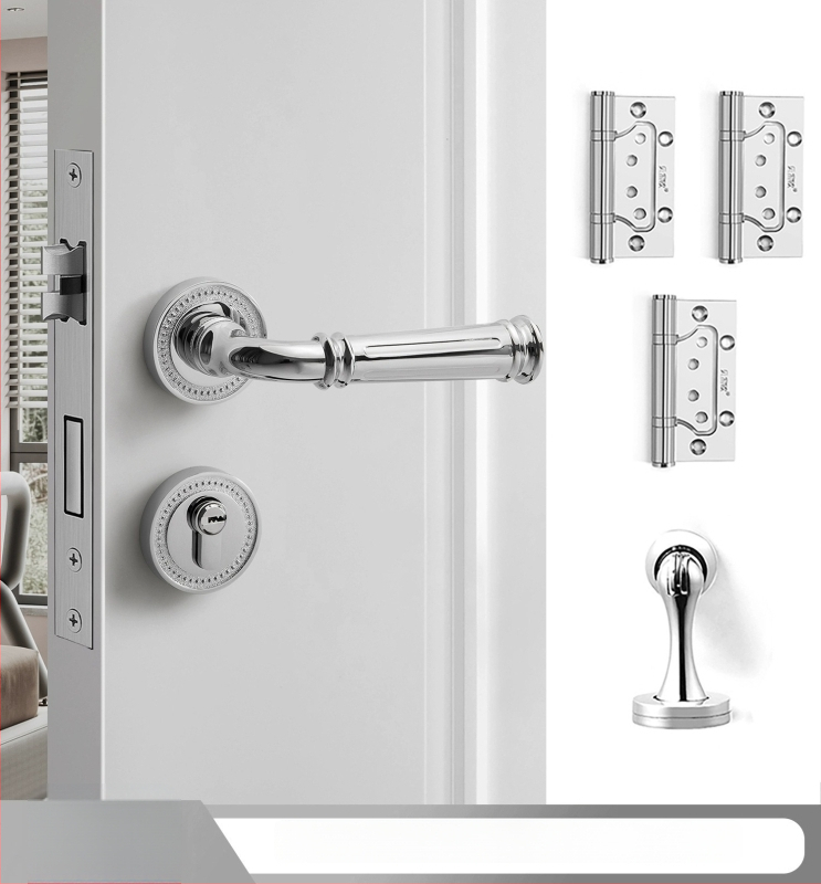 Sada kľučiek pre interiérové dvere, delený dizajn, zliatina zinku, model F15-B30, hrúbka dverí 35–50 mm, prispôsobenie