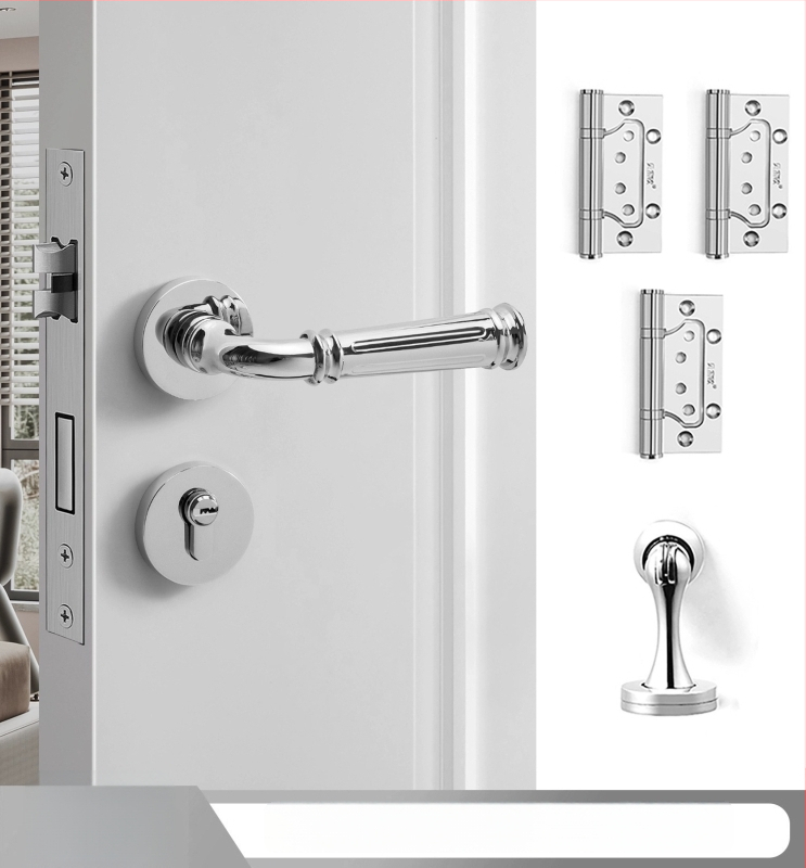 Sada kľučiek pre interiérové dvere, delený dizajn, zliatina zinku, model F15-B30, hrúbka dverí 35–50 mm, prispôsobenie