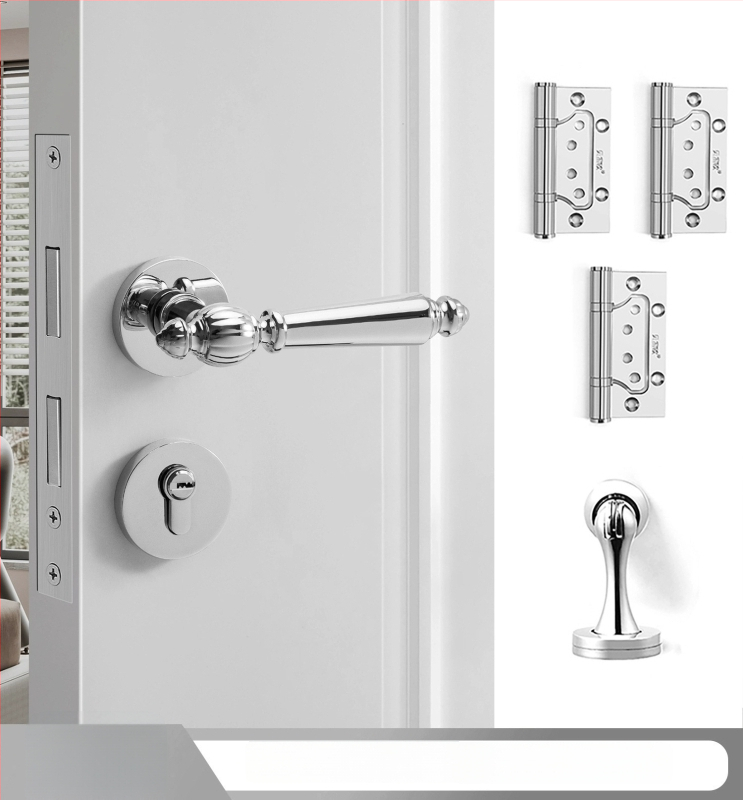 Sada kľučiek pre interiérové dvere, delený dizajn, zliatina zinku, model F15-B30, hrúbka dverí 35–50 mm, prispôsobenie