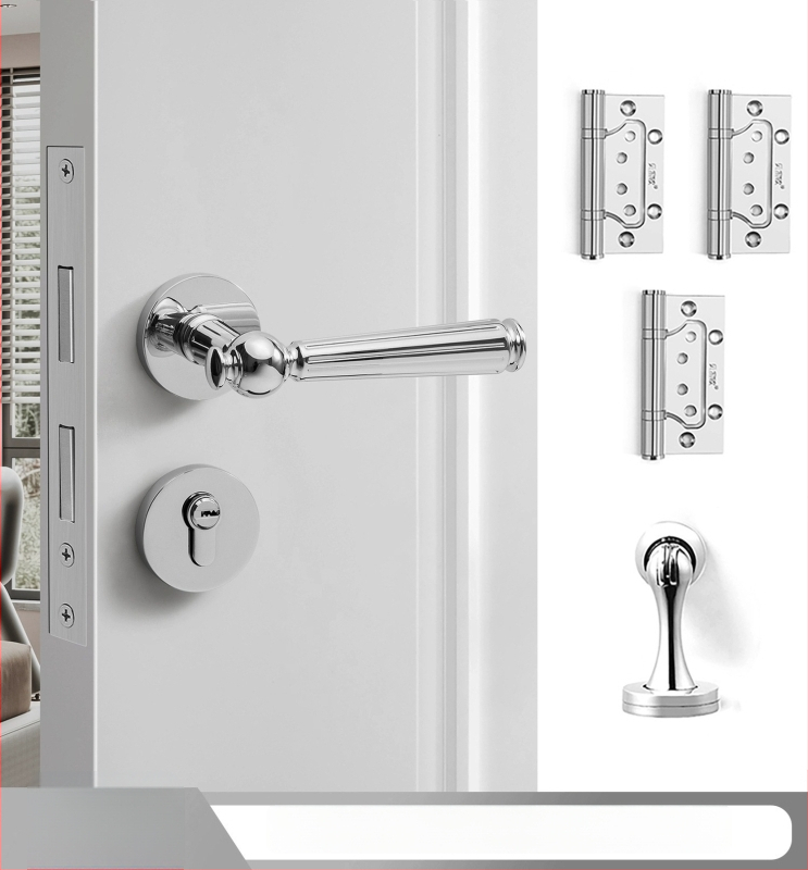 Sada kľučiek pre interiérové dvere, delený dizajn, zliatina zinku, model F15-B30, hrúbka dverí 35–50 mm, prispôsobenie