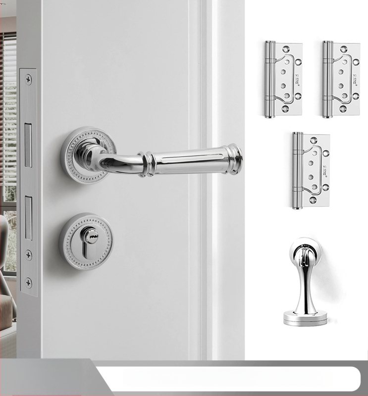 Sada kľučiek pre interiérové dvere, delený dizajn, zliatina zinku, model F15-B30, hrúbka dverí 35–50 mm, prispôsobenie