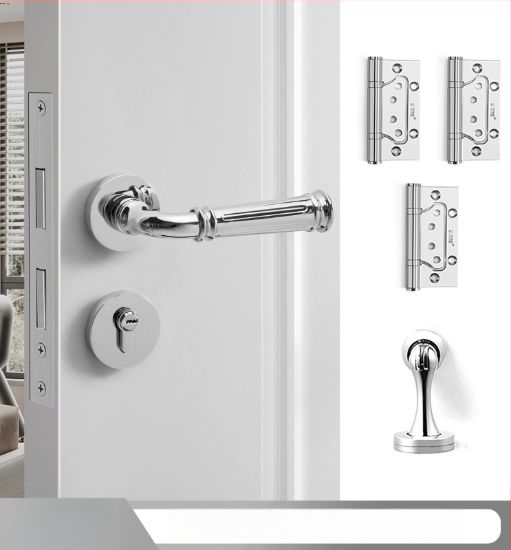 Sada kľučiek pre interiérové dvere, delený dizajn, zliatina zinku, model F15-B30, hrúbka dverí 35–50 mm, prispôsobenie