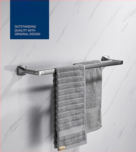 Fali törölközőtartó, 304 rozsdamentes acél, elektroplatált felület, Mu Ku, egyszerű stílus