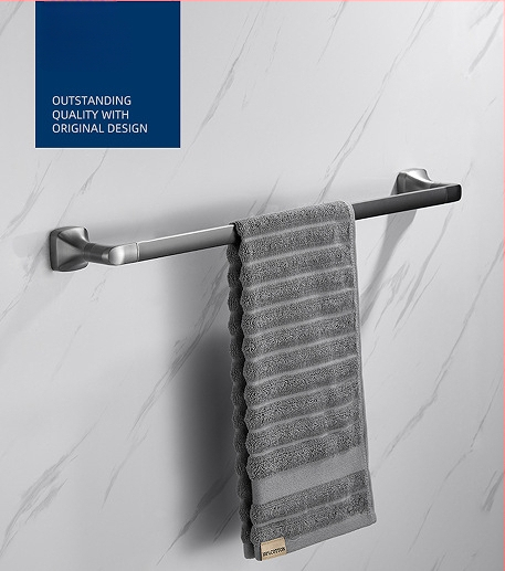 Fali törölközőtartó, 304 rozsdamentes acél, elektroplatált felület, Mu Ku, egyszerű stílus