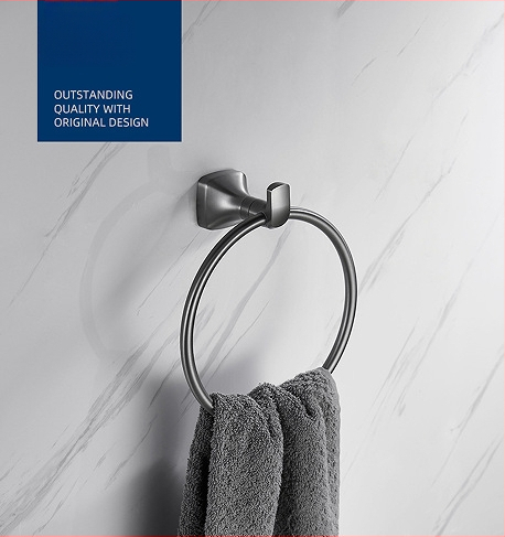 Fali törölközőtartó, 304 rozsdamentes acél, elektroplatált felület, Mu Ku, egyszerű stílus