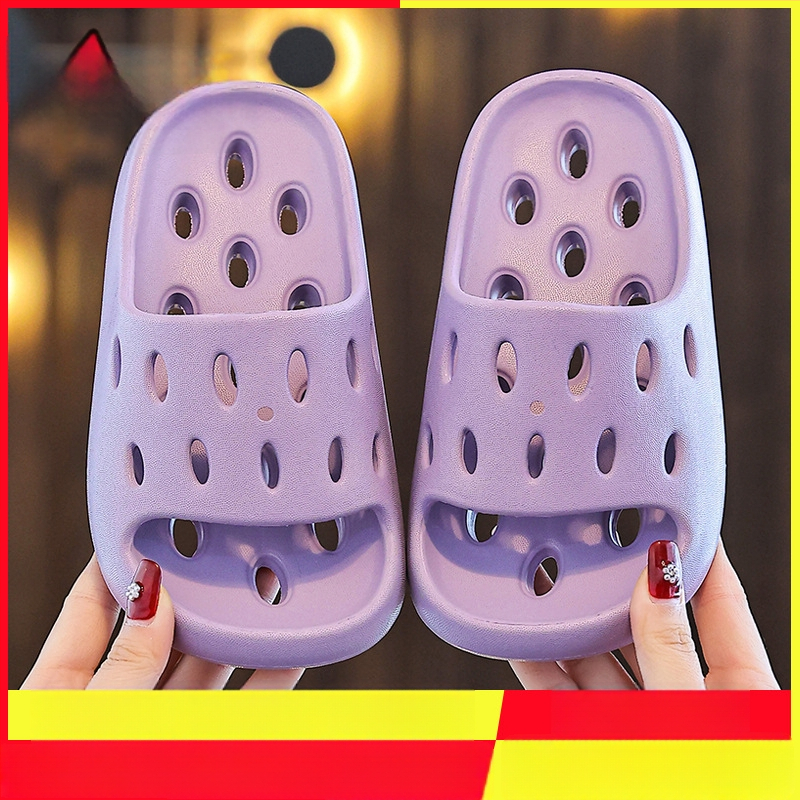 Gyerekek EVA fürdőpapucs – gyorsan száradó, csúszásmentes, szellőző üreges kialakítás, uniszex, szülő-gyerek papucs