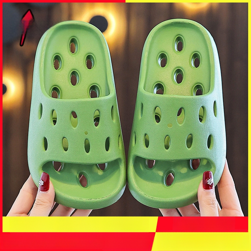 Gyerekek EVA fürdőpapucs – gyorsan száradó, csúszásmentes, szellőző üreges kialakítás, uniszex, szülő-gyerek papucs