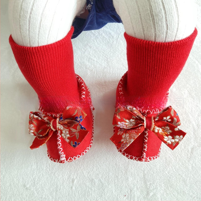 Χειμωνιάτικα παπούτσια μωρού με βελούδινο επάνω μέρος, επένδυση από τεχνητή γούνα, ραφή σόλας με το χέρι, σχέδιο καρτούν (Ηλικία 6–12 μηνών, αναπνεύσιμα, ζεστά)