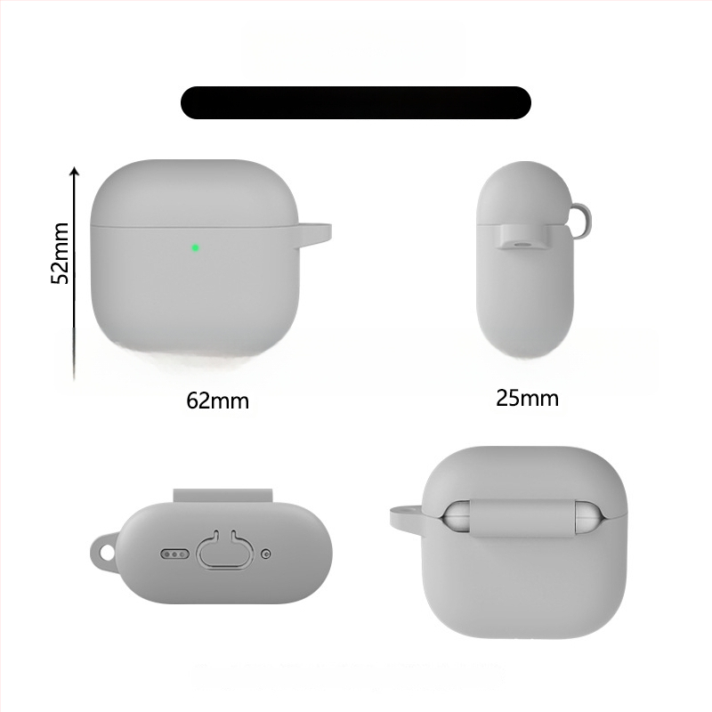 Θήκη σιλικόνης για AirPods 4, καθολική, πλήρης προστασία, χύτευση με έγχυση