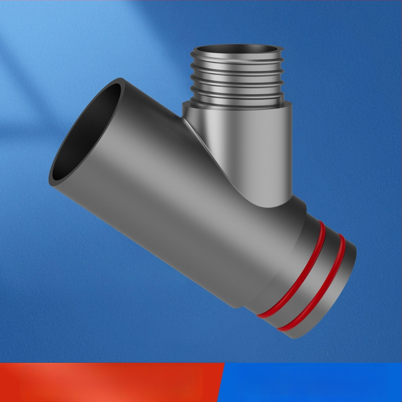 Trostruki odvodni spoj za kuhinju/balkon, ABS, dodaci, jedan komad, neto težina 0,02 kg