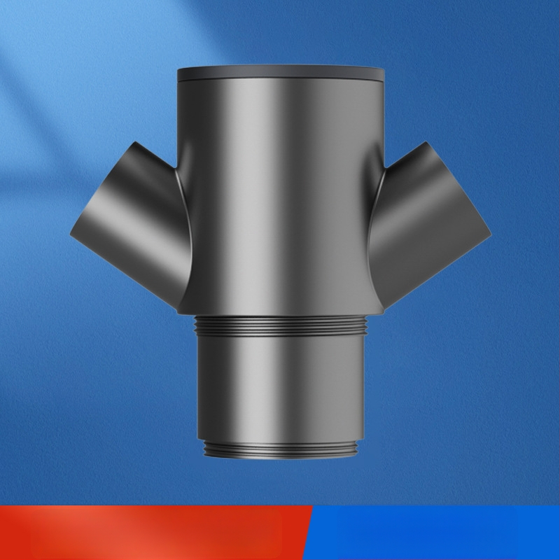 Trostruki odvodni spoj za kuhinju/balkon, ABS, dodaci, jedan komad, neto težina 0,02 kg