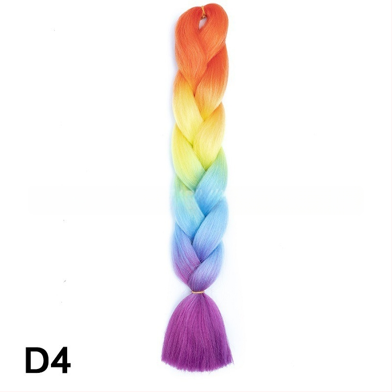 Perucă cu coadă și împletituri Jumbo - Caiya, fibre sintetice rezistente la temperatură înaltă, mecanism de împletire