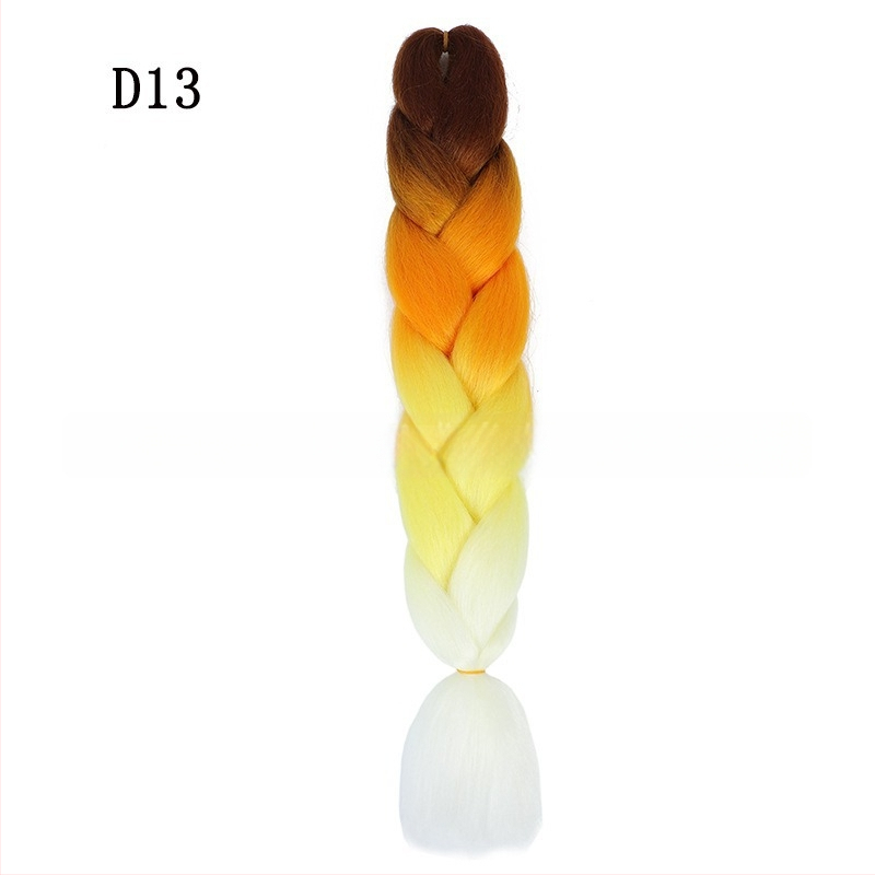 Perucă cu coadă și împletituri Jumbo - Caiya, fibre sintetice rezistente la temperatură înaltă, mecanism de împletire