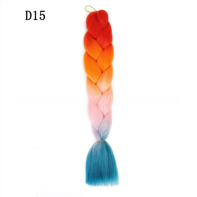 Perucă cu coadă și împletituri Jumbo - Caiya, fibre sintetice rezistente la temperatură înaltă, mecanism de împletire