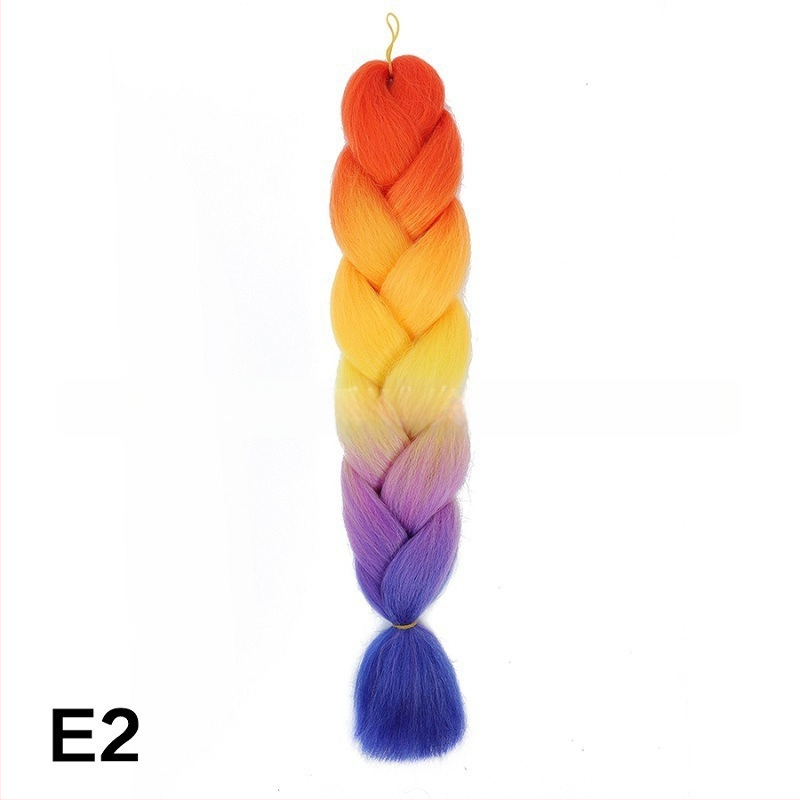 Perucă cu coadă și împletituri Jumbo - Caiya, fibre sintetice rezistente la temperatură înaltă, mecanism de împletire