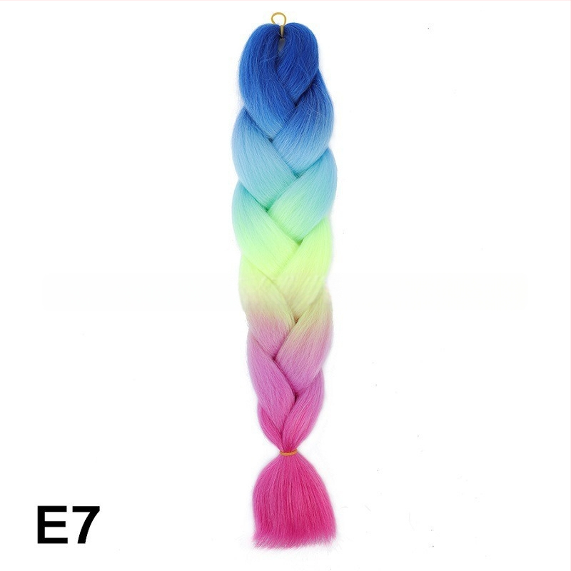 Perucă cu coadă și împletituri Jumbo - Caiya, fibre sintetice rezistente la temperatură înaltă, mecanism de împletire