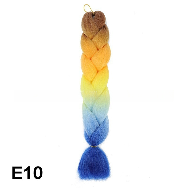 Perucă cu coadă și împletituri Jumbo - Caiya, fibre sintetice rezistente la temperatură înaltă, mecanism de împletire